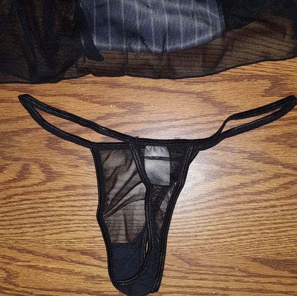 Pinstripe Chemise w/ Thong Size Small Lot 217 - Picture 8 of 8